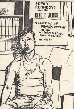 Raymond Pettibon illustrated Punk flyer 1980 (Raymond Pettibon punk art)