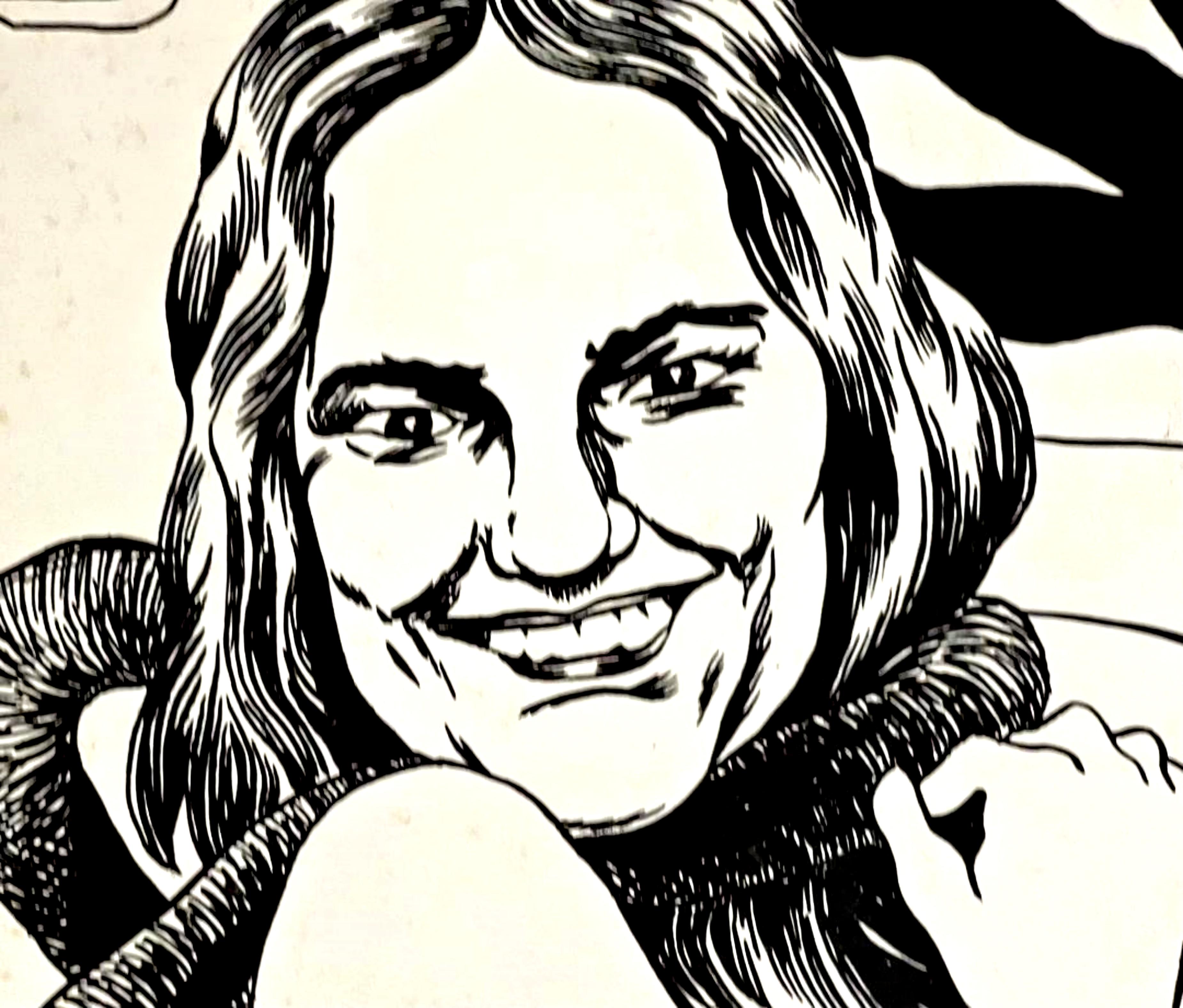 Sexo revolucionario (Edición de lujo firmada a mano de la impresión SLA de Patty Hearst) - Nude Print Gris de Raymond Pettibon