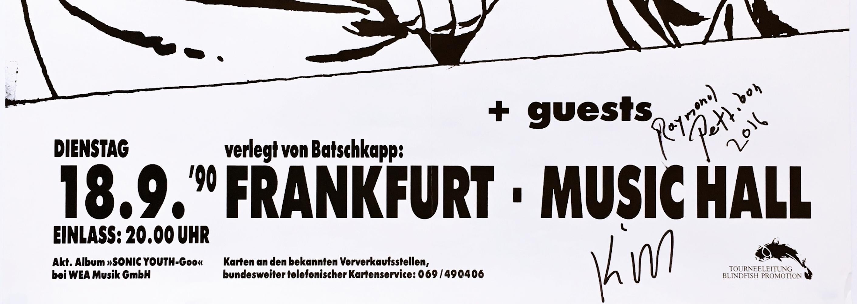 Sonic Youth al Frankfurt Music Hall (Firmato da Raymond Pettibon e Kim Gordon) in vendita 2