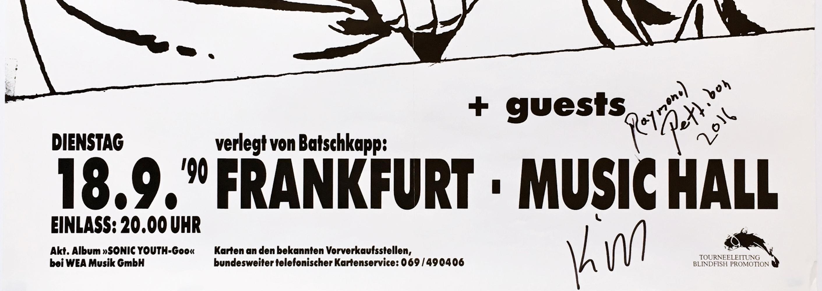 Sonic Youth in der Frankfurter Musikhalle (Signiert von Raymond Pettibon und Kim Gordon) im Angebot 3