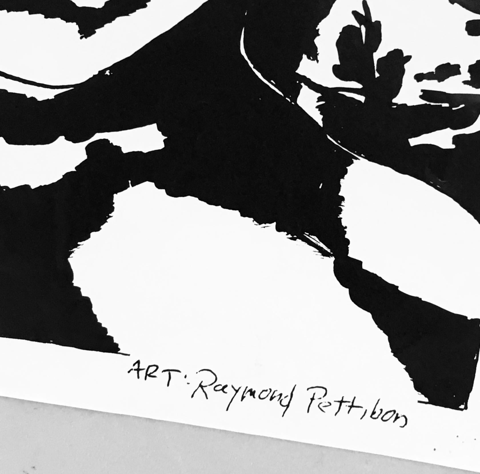 Raymond Pettibon Schwarzes Flaggenplakat (Raymond Pettibon punk) im Angebot 1