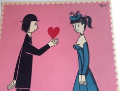 Raymond Peynet Liebespaar Original Lithographie