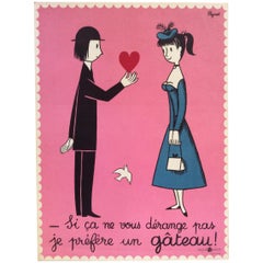 Raymond Peynet Couple of Lovers Original Lithograph