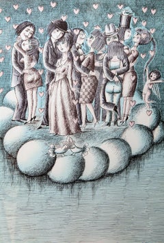 Raymond Peynet Limited Edition Framed Print