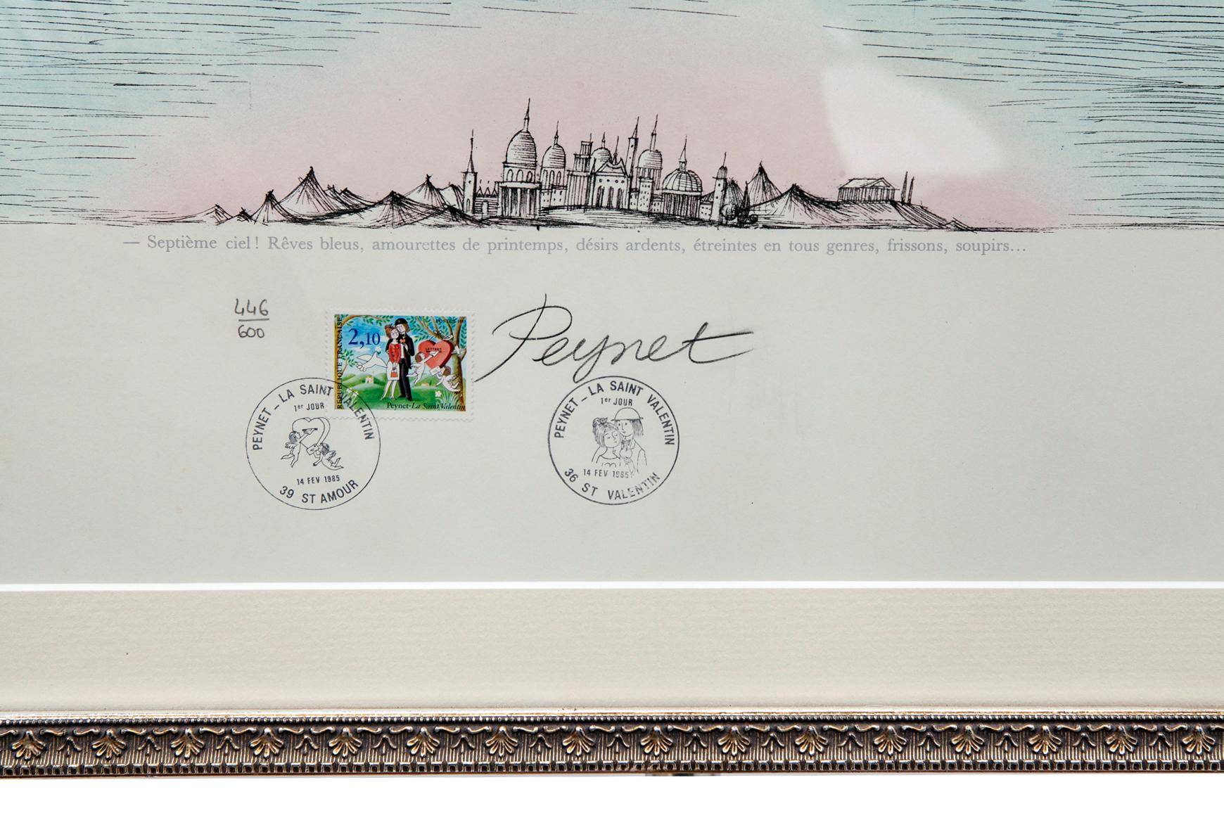 Francese Raymond Peynet - Stampa con cornice in edizione limitata in vendita