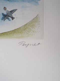 Astrologie, das Zodiac : Widder - Original-Radierung Handsigniert, 1979