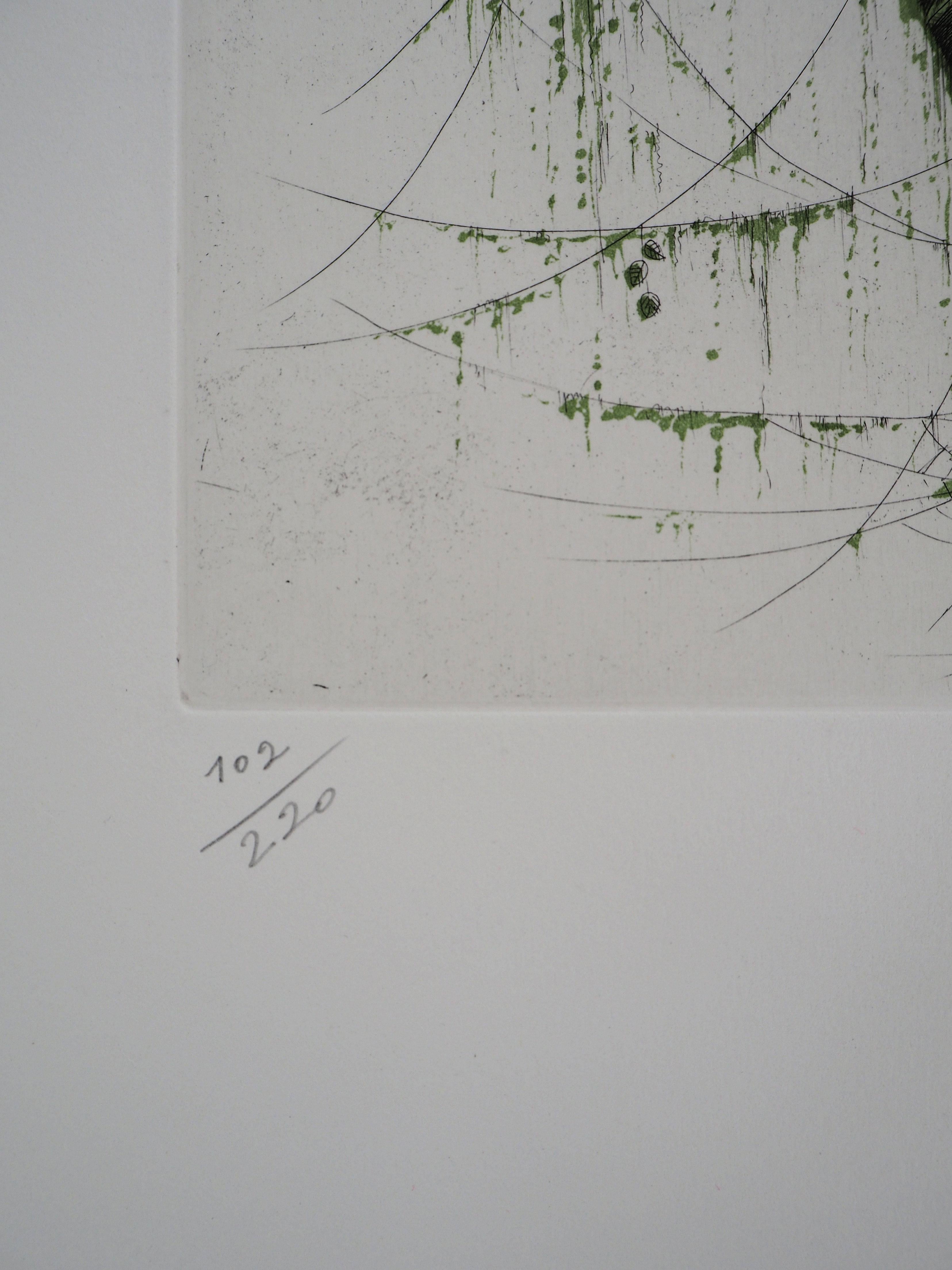 Astrology - Zodiac : Cancer - Original Etching, 1979 - Modern Print by Raymond Peynet