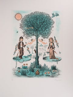 Astrology - Zodiac : Libra - Original Etching, Handsigned in pencil 1979