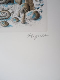 Astrology - Zodiac : Pisces (Fish) - Original Etching Handsigned, 1979