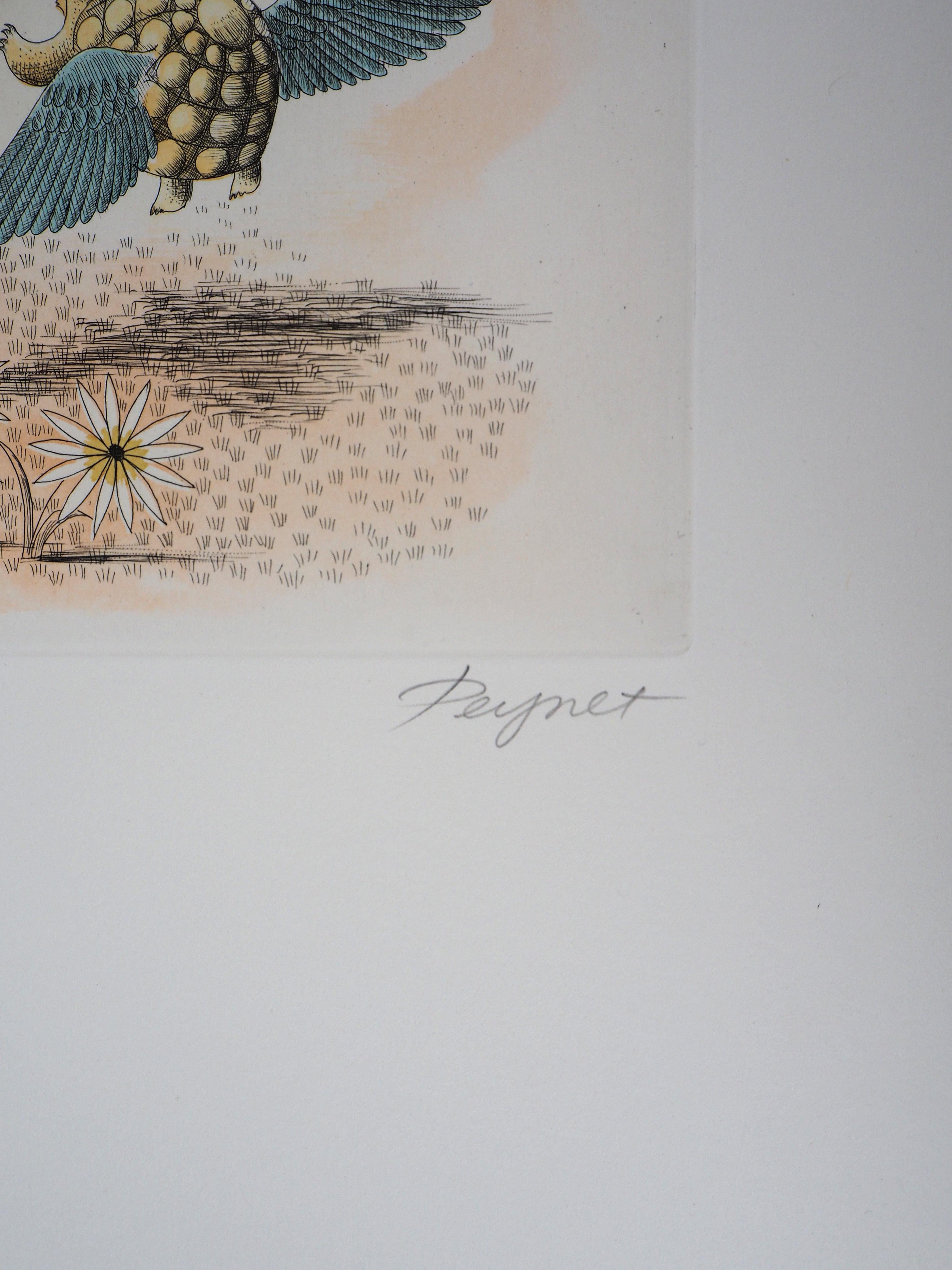 Astrology - Zodiac : Virgo - Original Etching Handsigned, 1979 - Print by Raymond Peynet