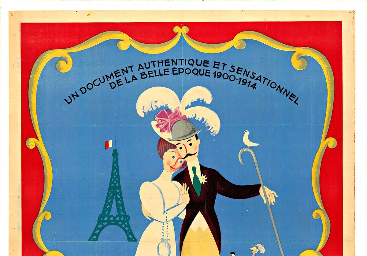 Poster cinematografico francese d'epoca originale Paris 1900 de la Belle Epoque 1900-1914 - Print di Raymond Peynet