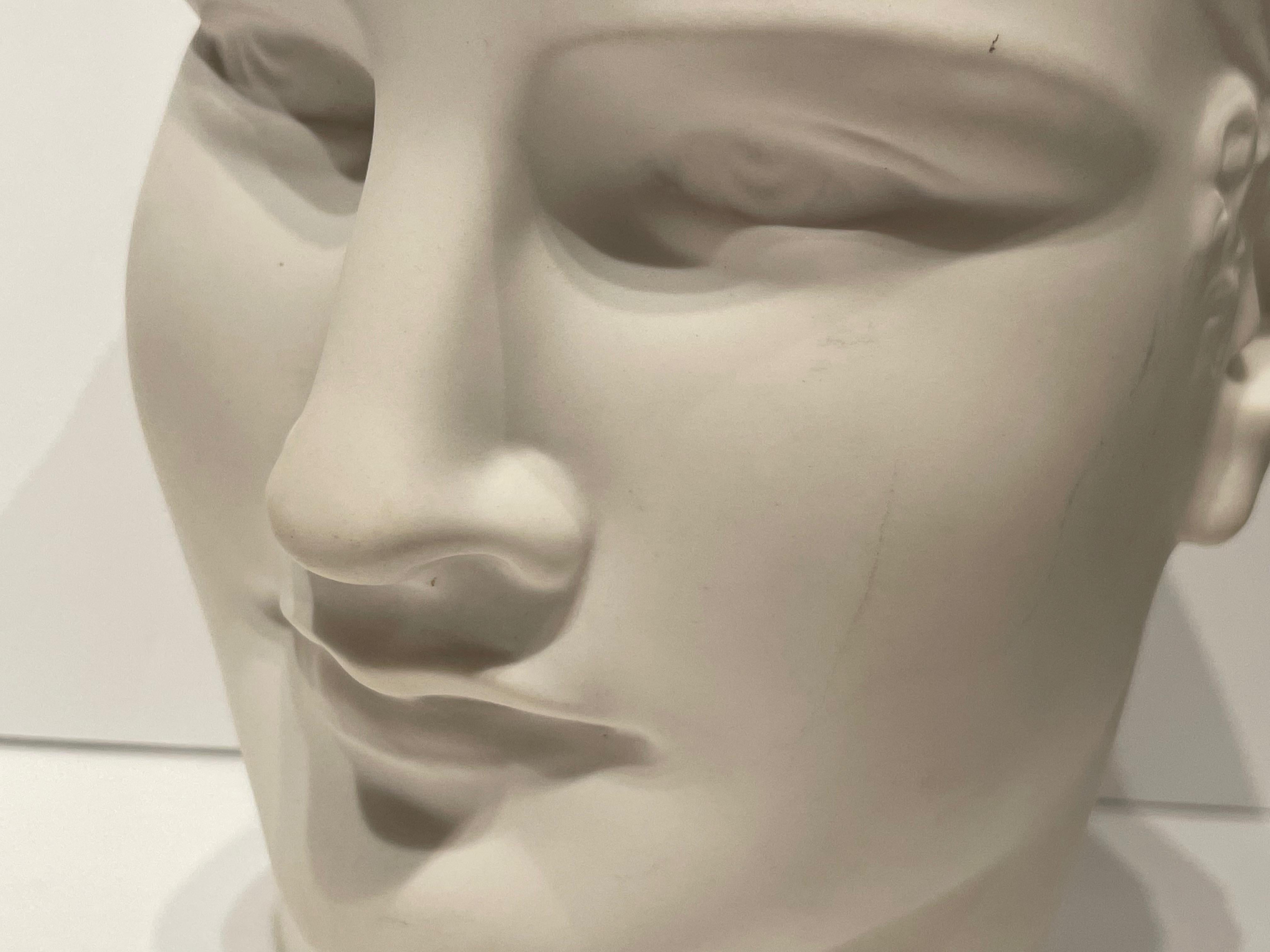 “Femme Au Levrier” Art Deco Statue Bust by Raymond Leon Rivoire Sevres France  For Sale 5