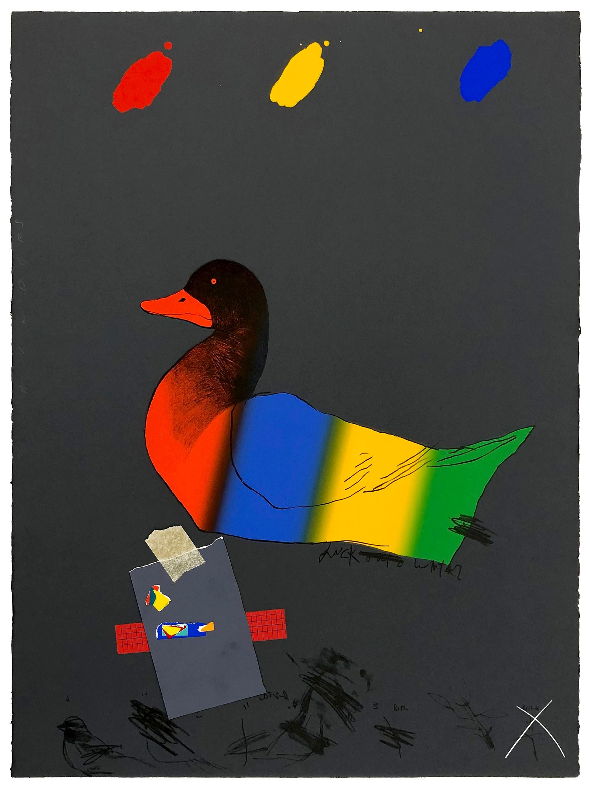 Figurative Print di Raymond Saunders - Anatra fuori dall'acqua