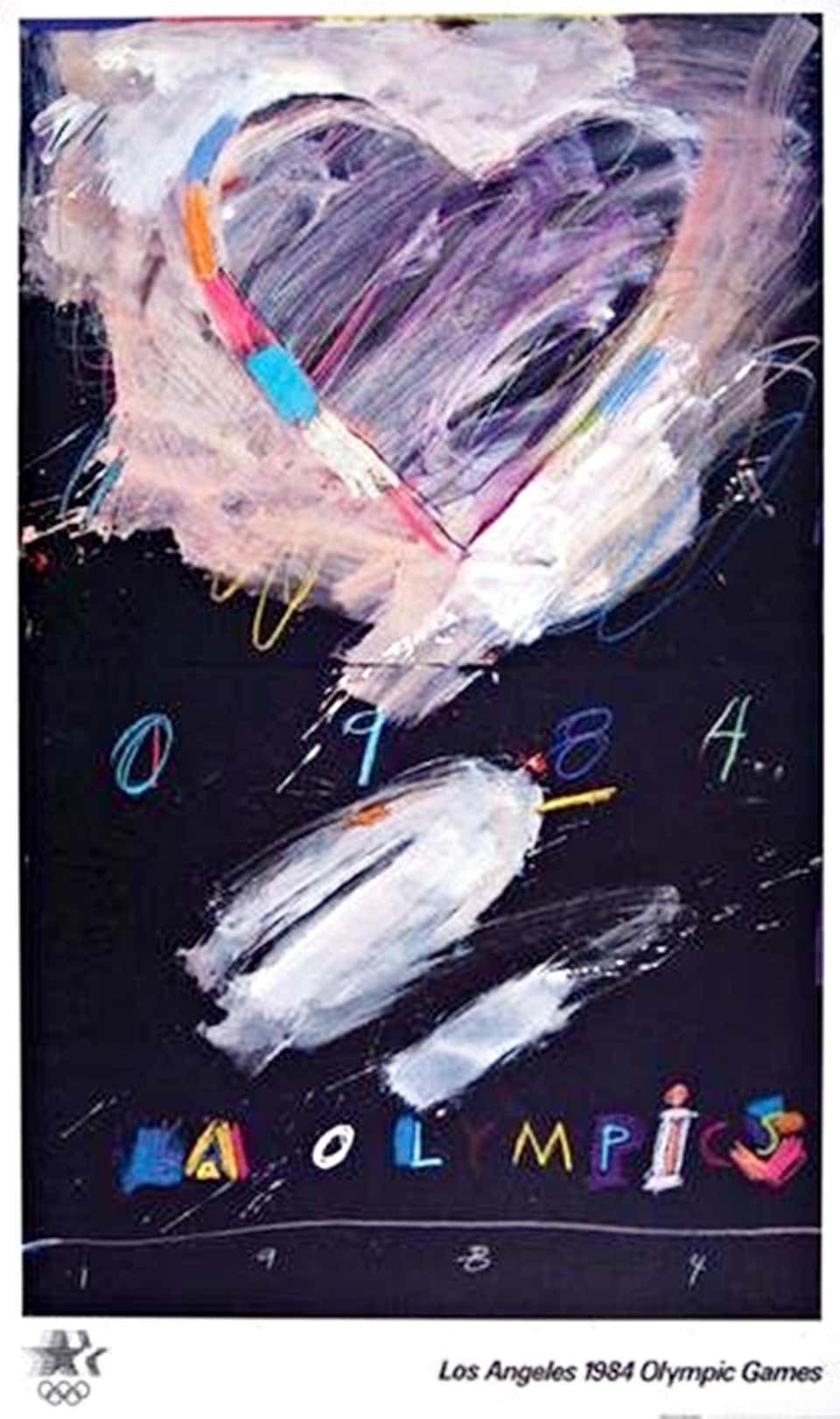 Raymond Saunders - 1984 Olympics Lithograph (Hand Signed, Lt Ed w/ official COA)