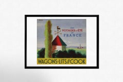 1935 poster of Raymond Savignac "Voyages d'été en France" with Wagons-Lits Cook