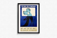 1953 Original poster for the Grand bal du Cinéma made by Savignac