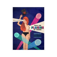 1962 original film poster by Raymond Savignac - Tous les Plaisirs du Monde