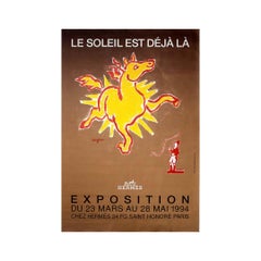 1994 original poster was designed for the Hermès exhibition by Raymond Savignac