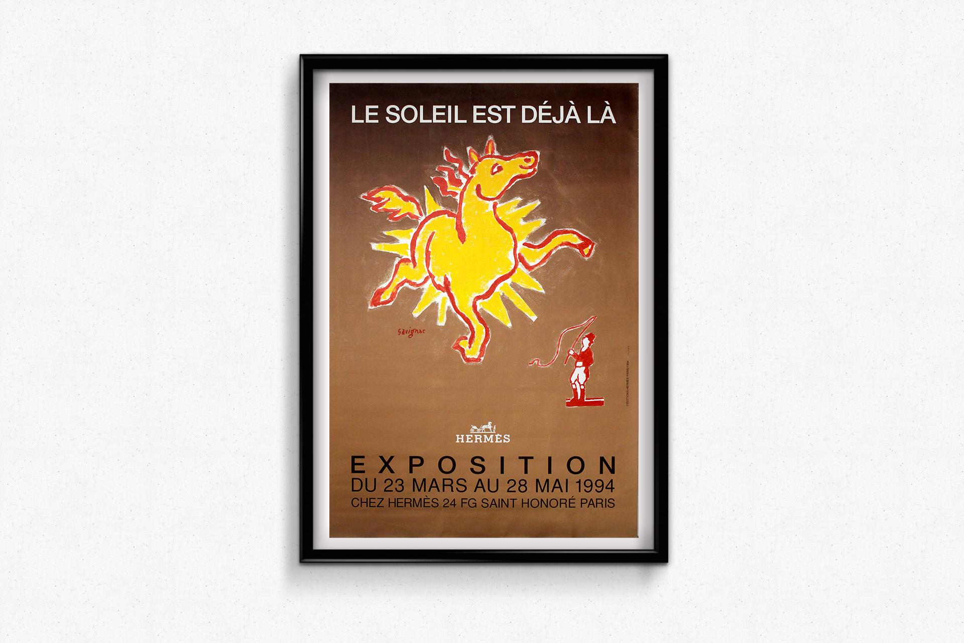 L'affiche originale de 1994 a été conçue par Raymond Savignac pour l'exposition Hermès. en vente 3