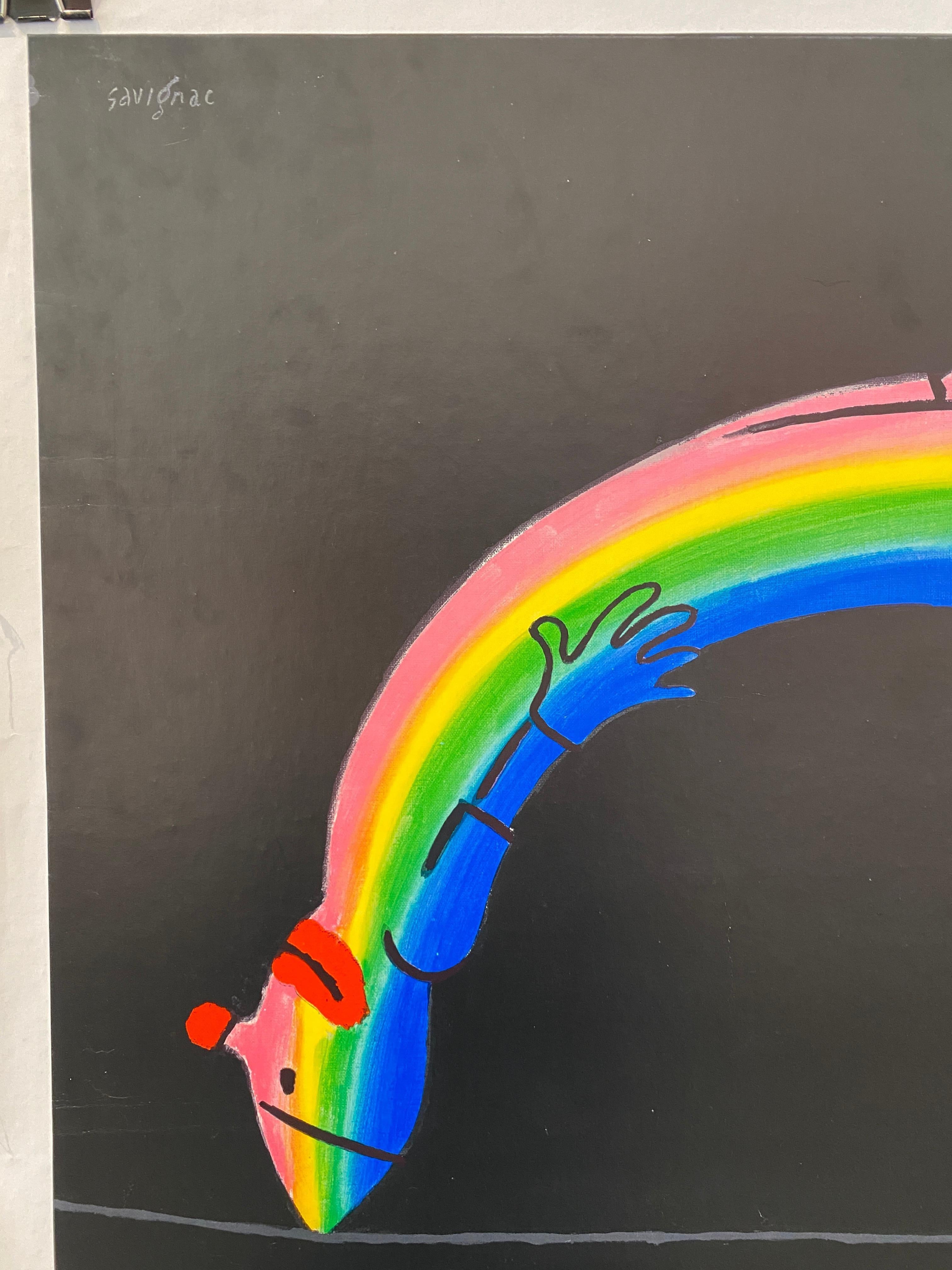 Raymond Savignac, 'Savignac Rainbow', Original Vintage Poster, 1970 For Sale 3