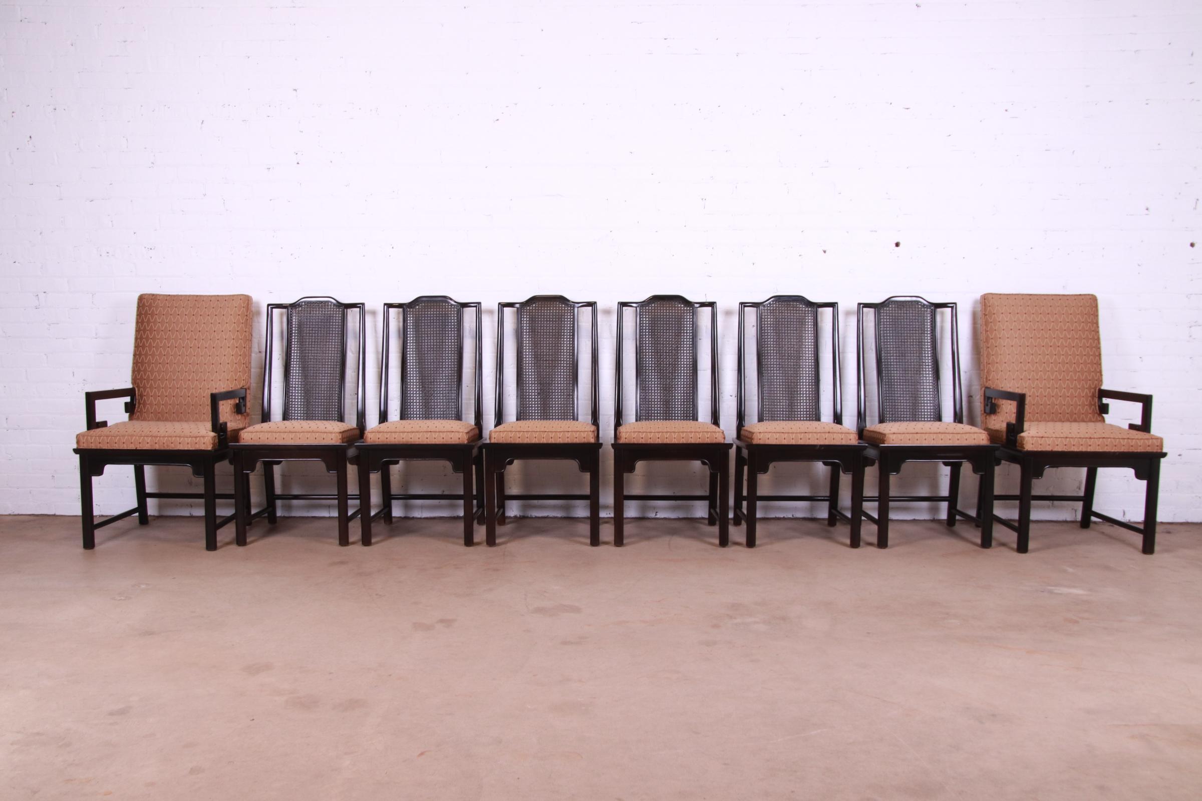 Mid-Century Modern Raymond Sobota for Century Furniture Hollywood Regency Chinoiserie Dining Chairs