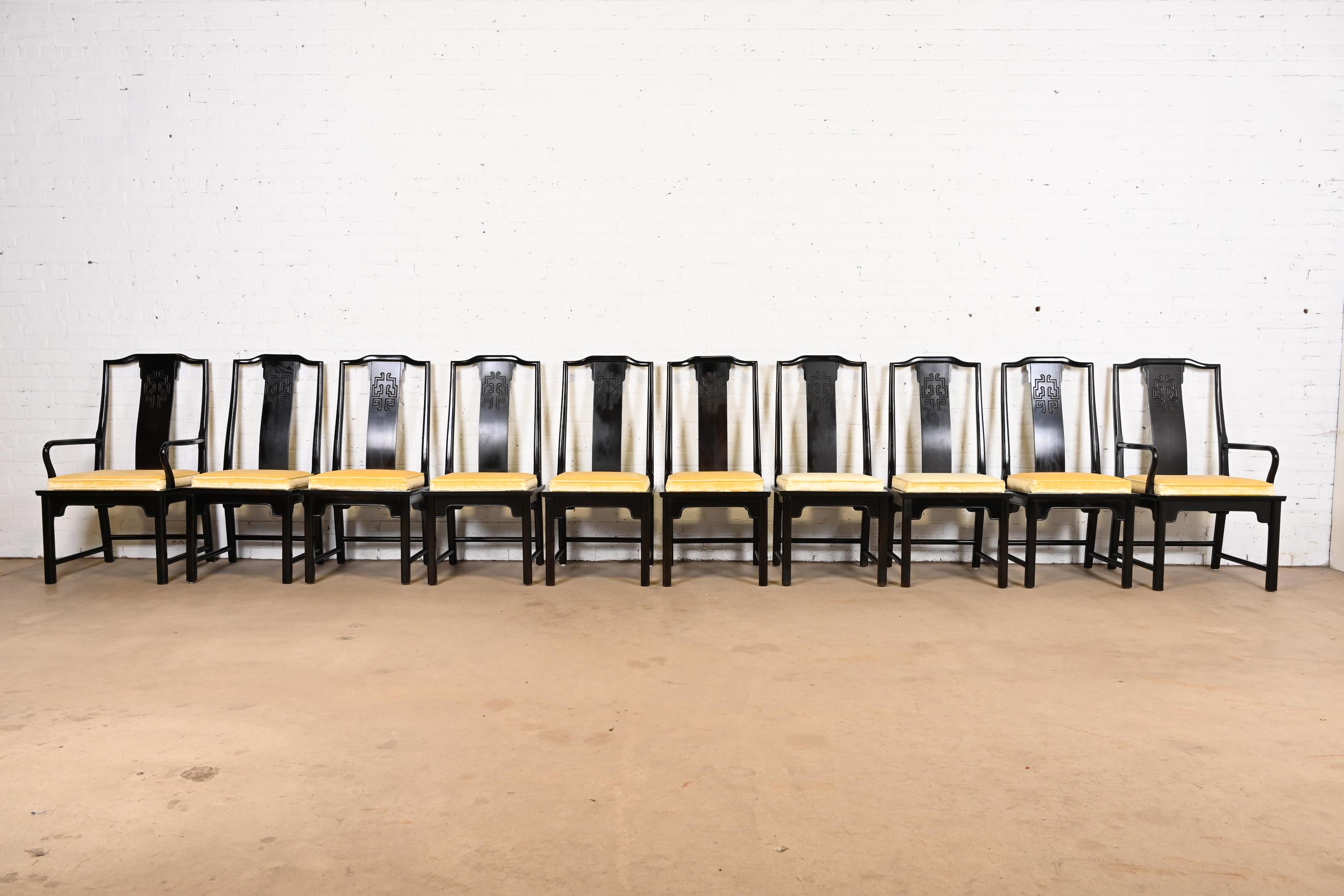 Raymond Sobota for Century Furniture Hollywood Regency Chinoiserie Dining Chairs In Good Condition In South Bend, IN