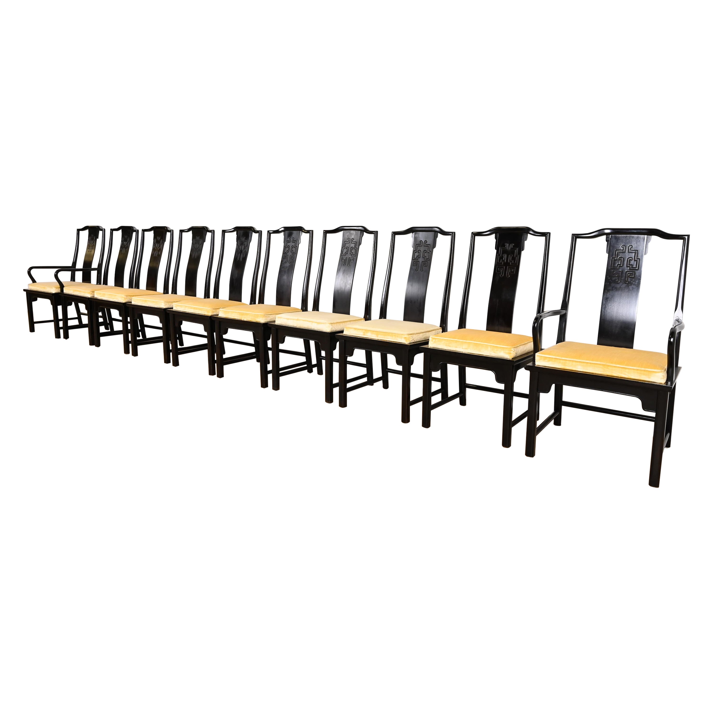 Raymond Sobota for Century Furniture Hollywood Regency Chinoiserie Dining Chairs