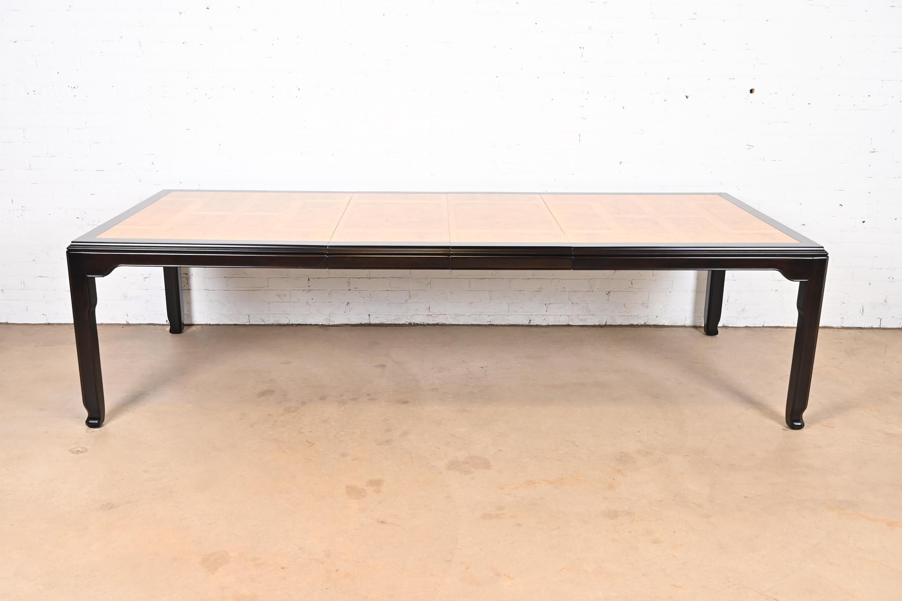 Américain Table de salle à manger Hollywood Regency Chinoiserie Raymond Sobota pour Century Furniture en vente