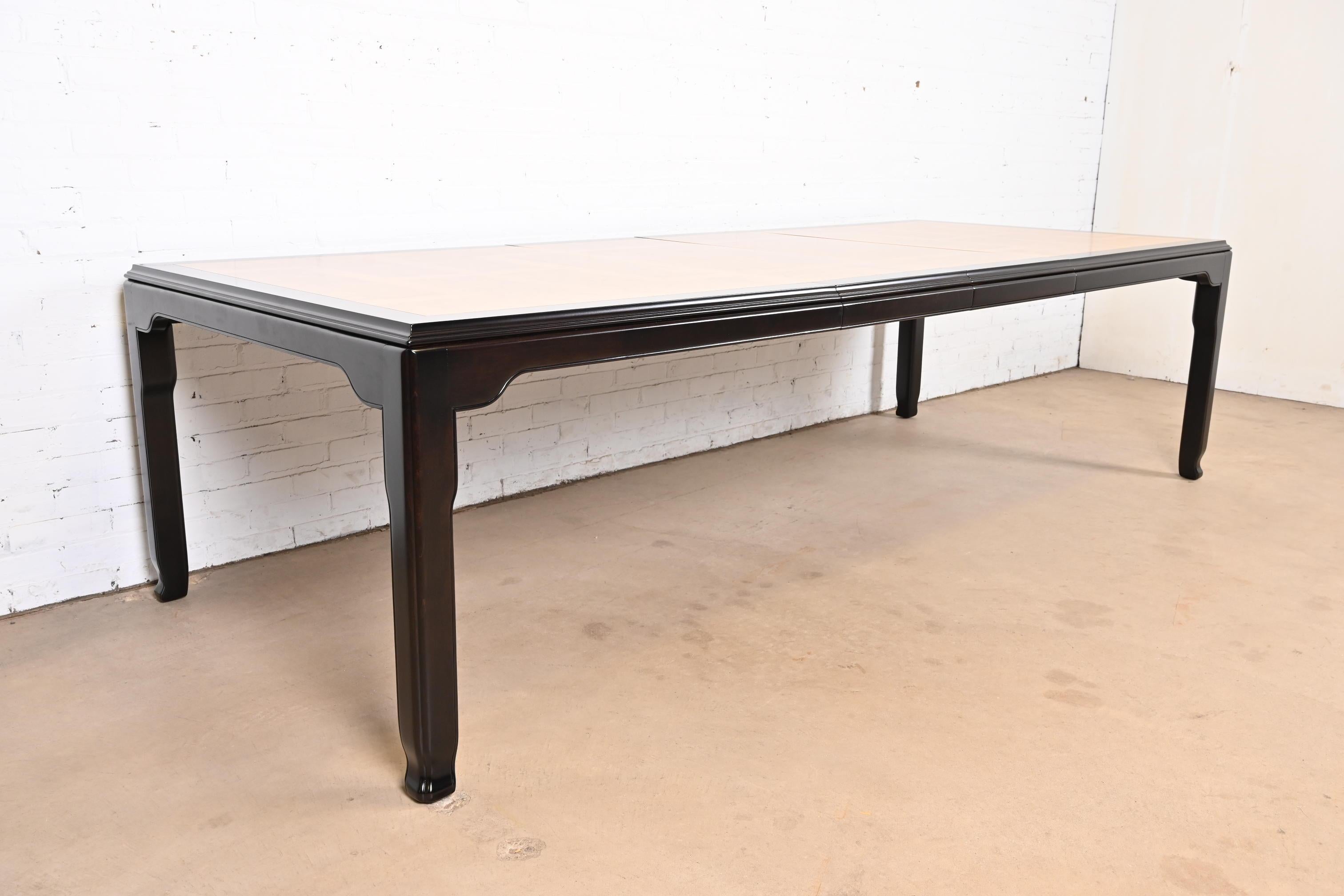 Fin du 20e siècle Table de salle à manger Hollywood Regency Chinoiserie Raymond Sobota pour Century Furniture en vente