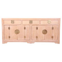 Raymond Sobota for Century Hollywood Regency Bleached Walnut Sideboard