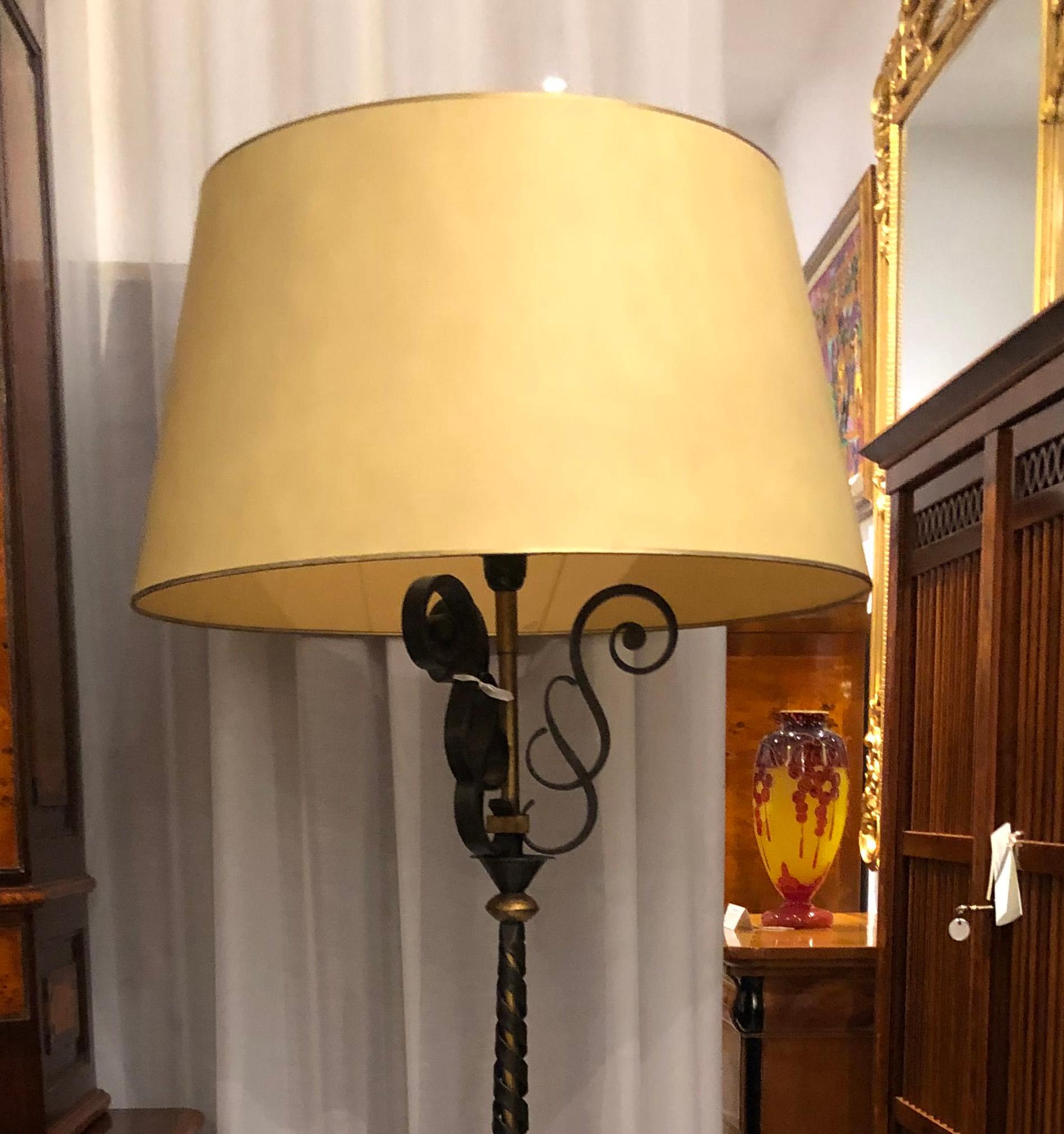 Mid-20th Century Raymond Subes  Floor Lamp For Sale