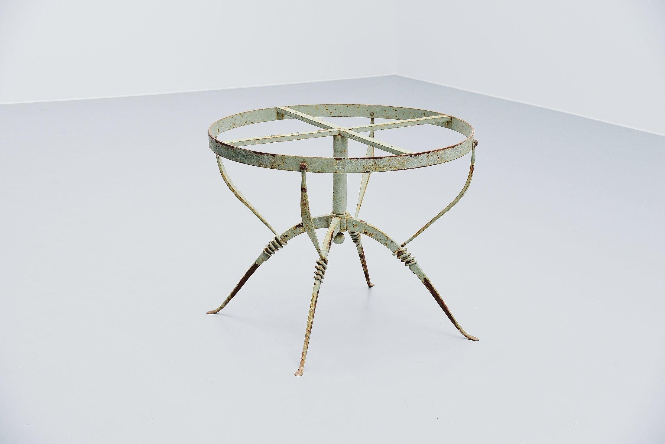 Steel Raymond Subes Maison Dominique Art Deco Dining Table, France