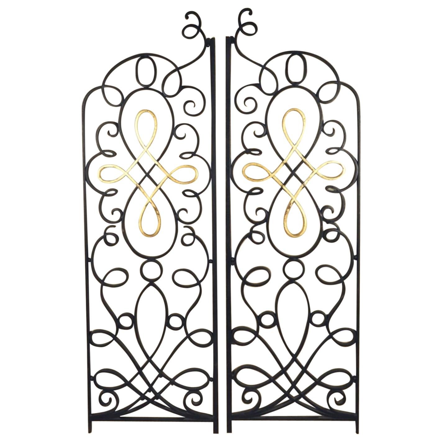 Raymond Subes Pair of Iron and Gilt Grilles/Gate For Sale