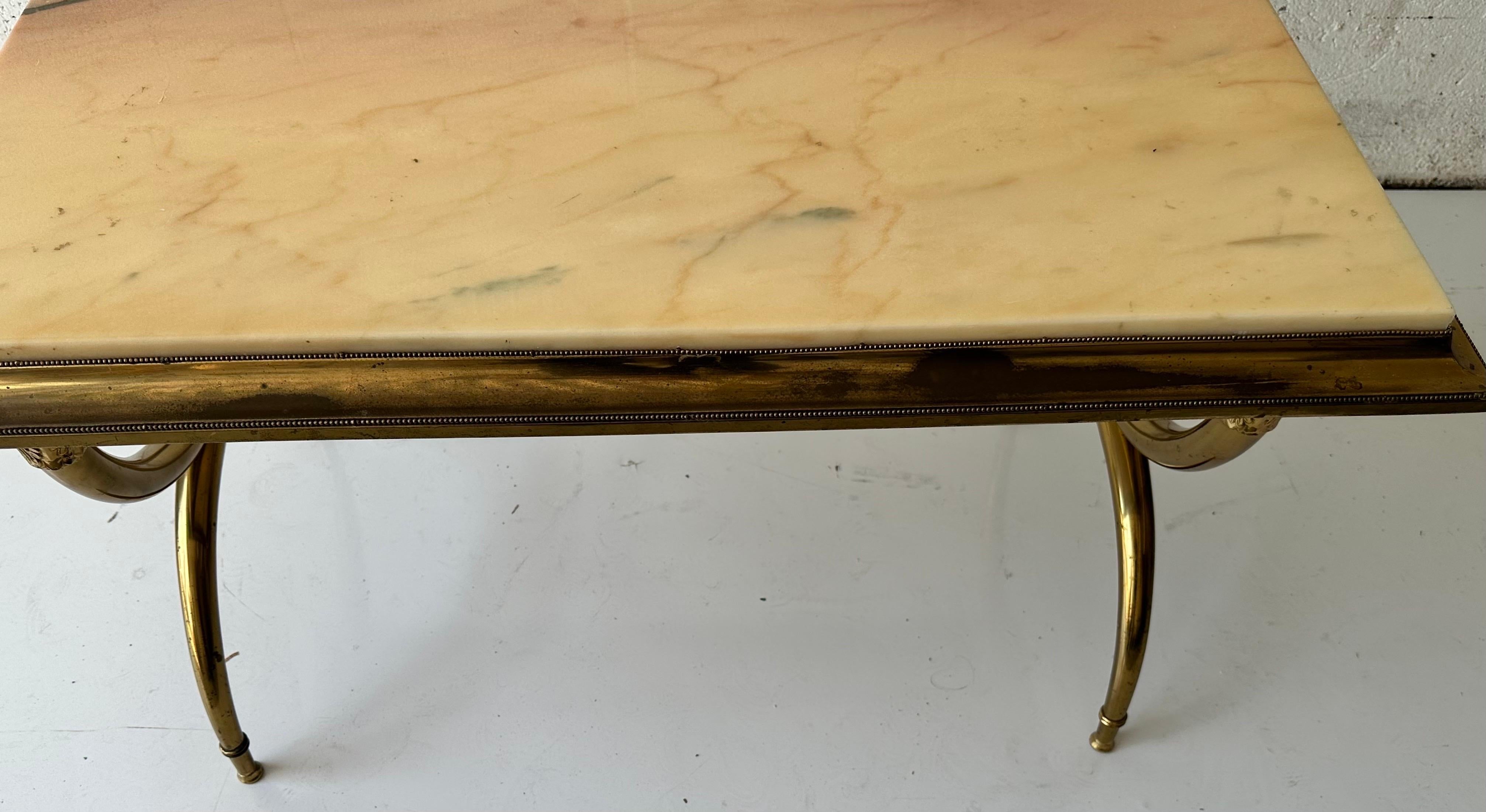 Brass Raymond Subes Style Coffee Table  For Sale