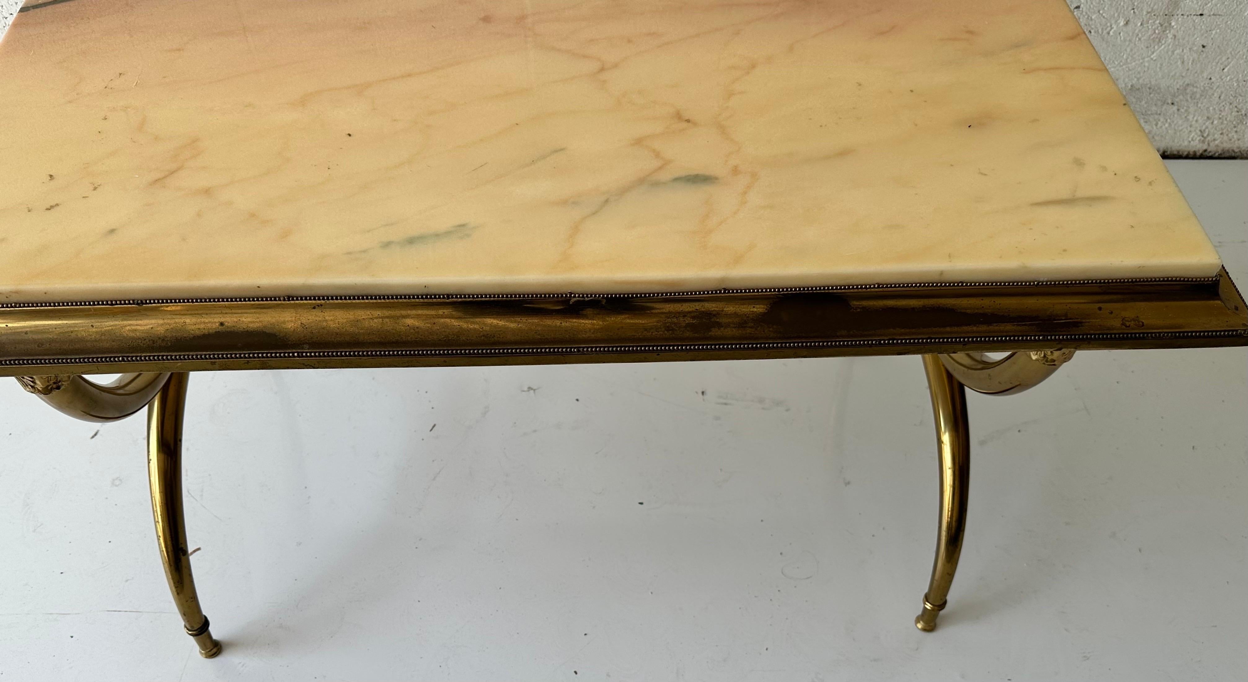 Brass Raymond Subes Style Coffee Table For Sale