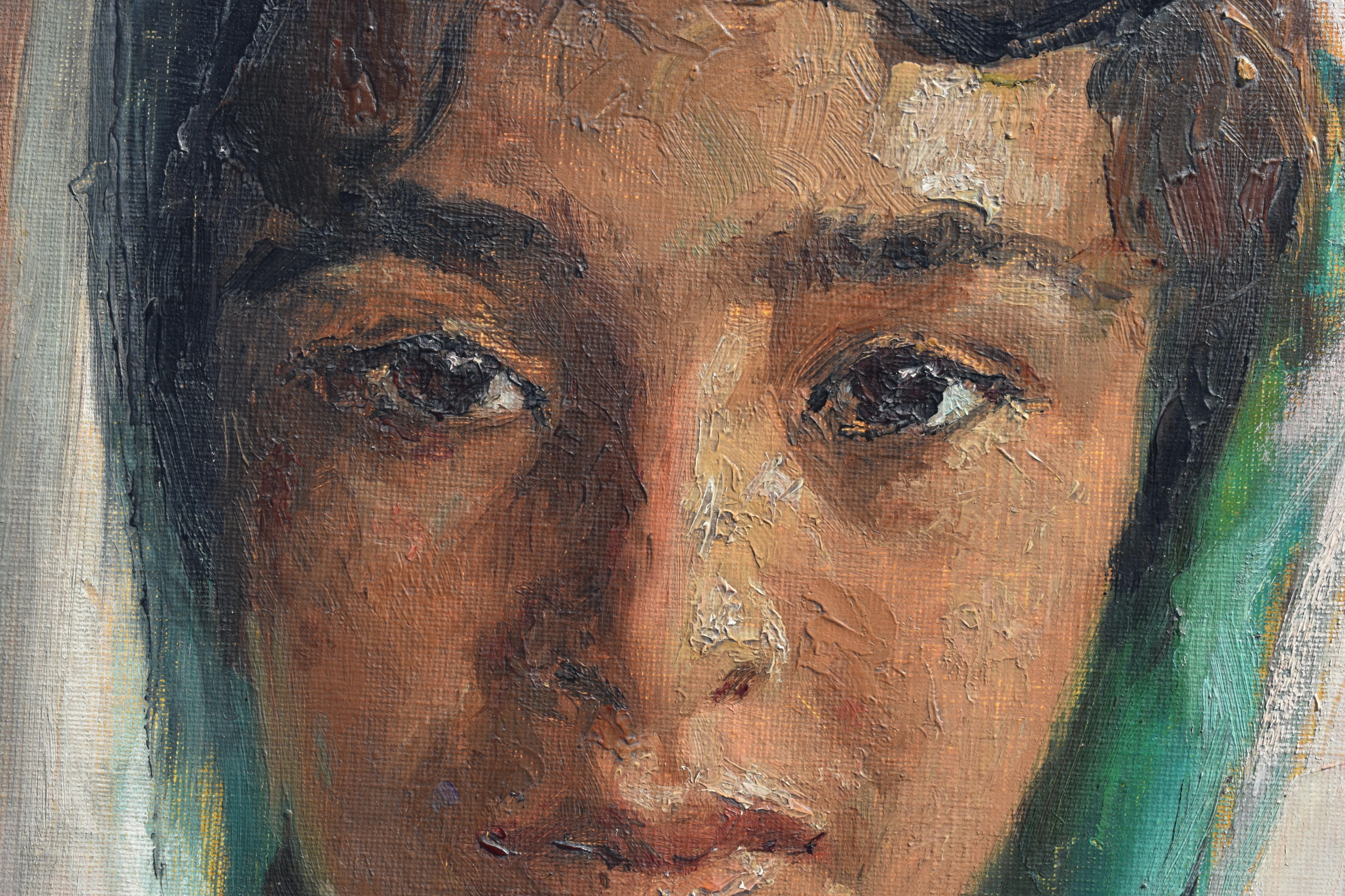 Un bell'esempio di ritratto di scuola orientale di Raymond Tellier.
Tellier ha studiato inizialmente all'Ecole des Beaux Arts di Douai, poi a Lille e a Parigi. An He era un ritrattista molto apprezzato.  Il suo lavoro è pieno di fascino, umorismo e