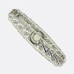 Raymond Templier Art Deco Ruby and Diamond Brooch