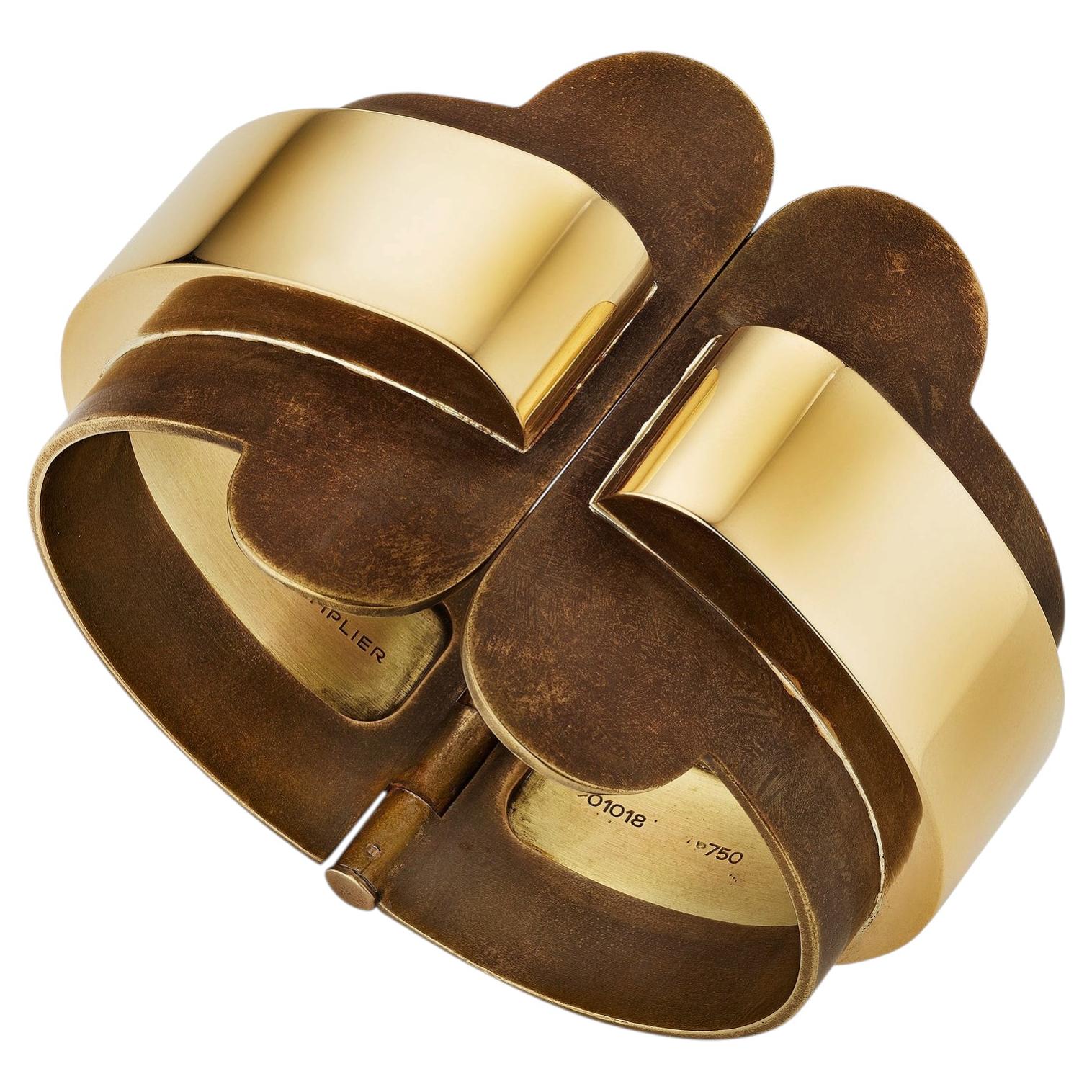 Bracciale Raymond Templier in bronzo dorato