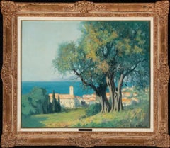Un rincón de Provenza, pintura postimpresionista francesa, años 50