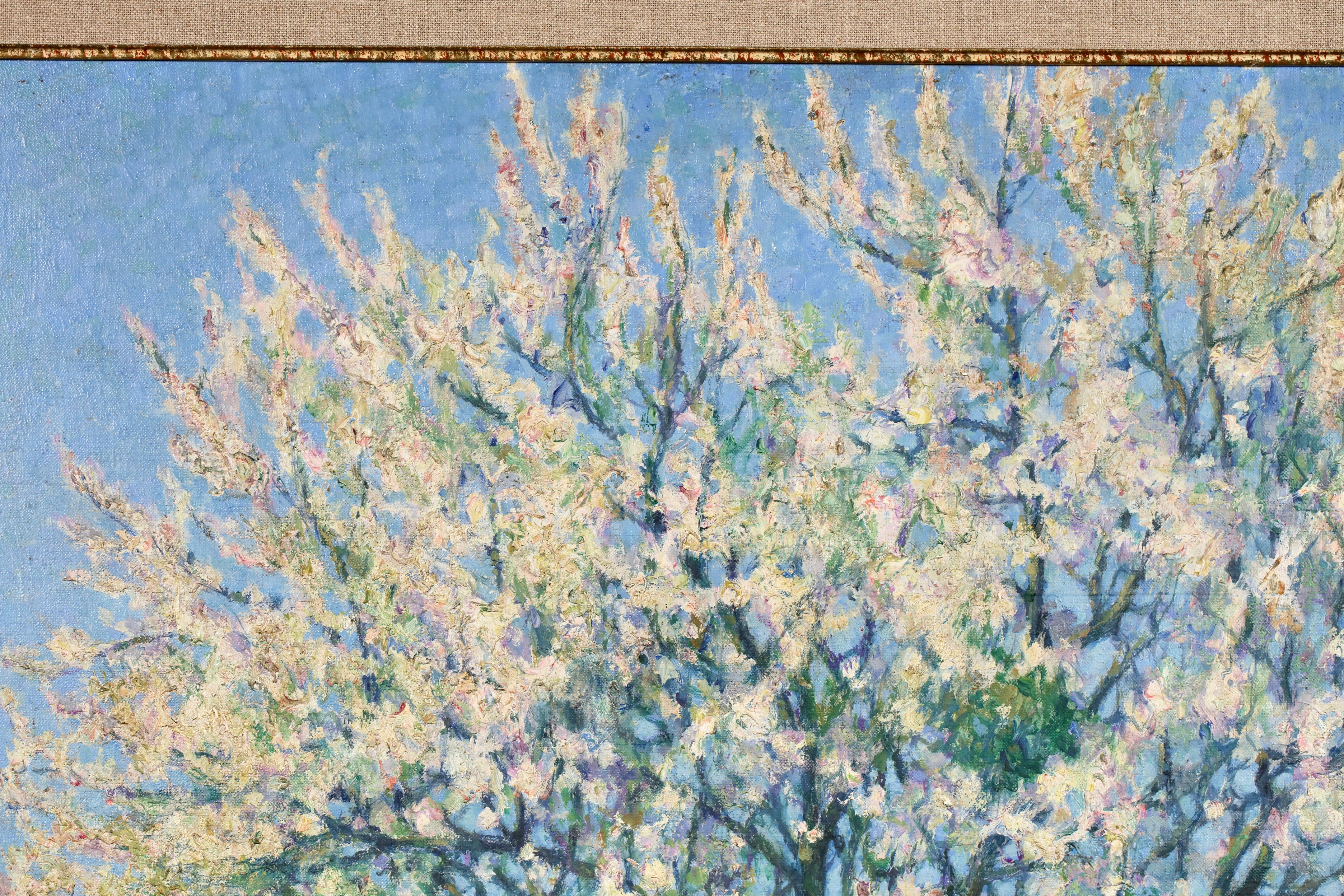 Amandier - Peinture à l'huile de Raymond Thibesart, paysage post-impressionniste 5