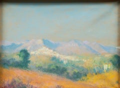 "Collines de Provence" circa 1920 Raymond Thibesart (France, 1874-1968) Pastel