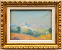 "Collines de Provence" circa 1920s Raymond Thibesart (France, 1874-1968) Pastel