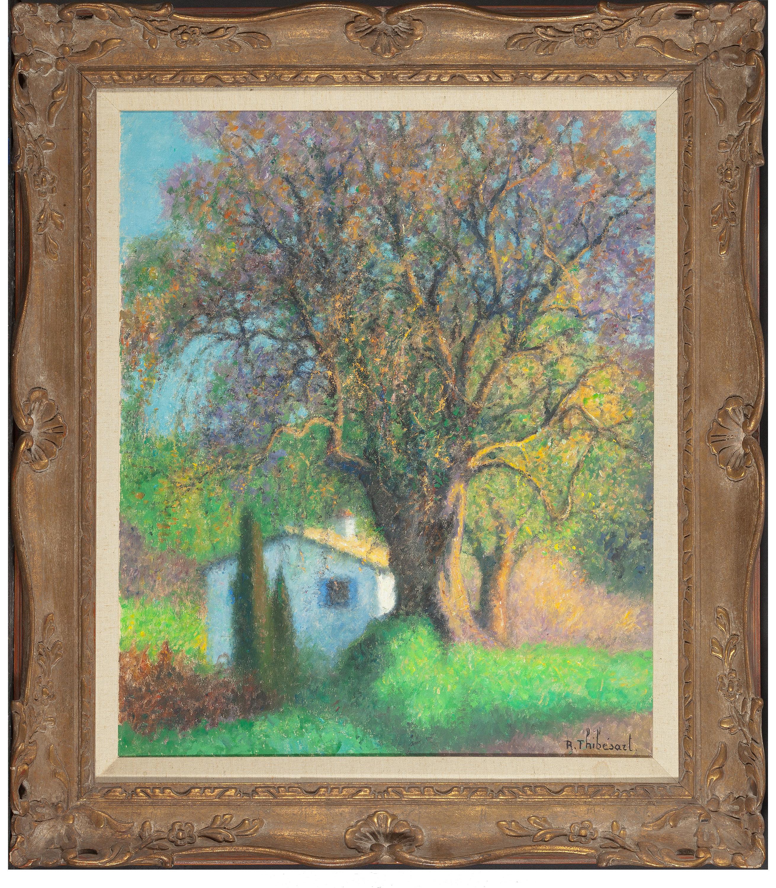 "Cottage with Olive Tree (La Colle-sur-Loup)" O/C Raymond Thibesart (1874-1968)