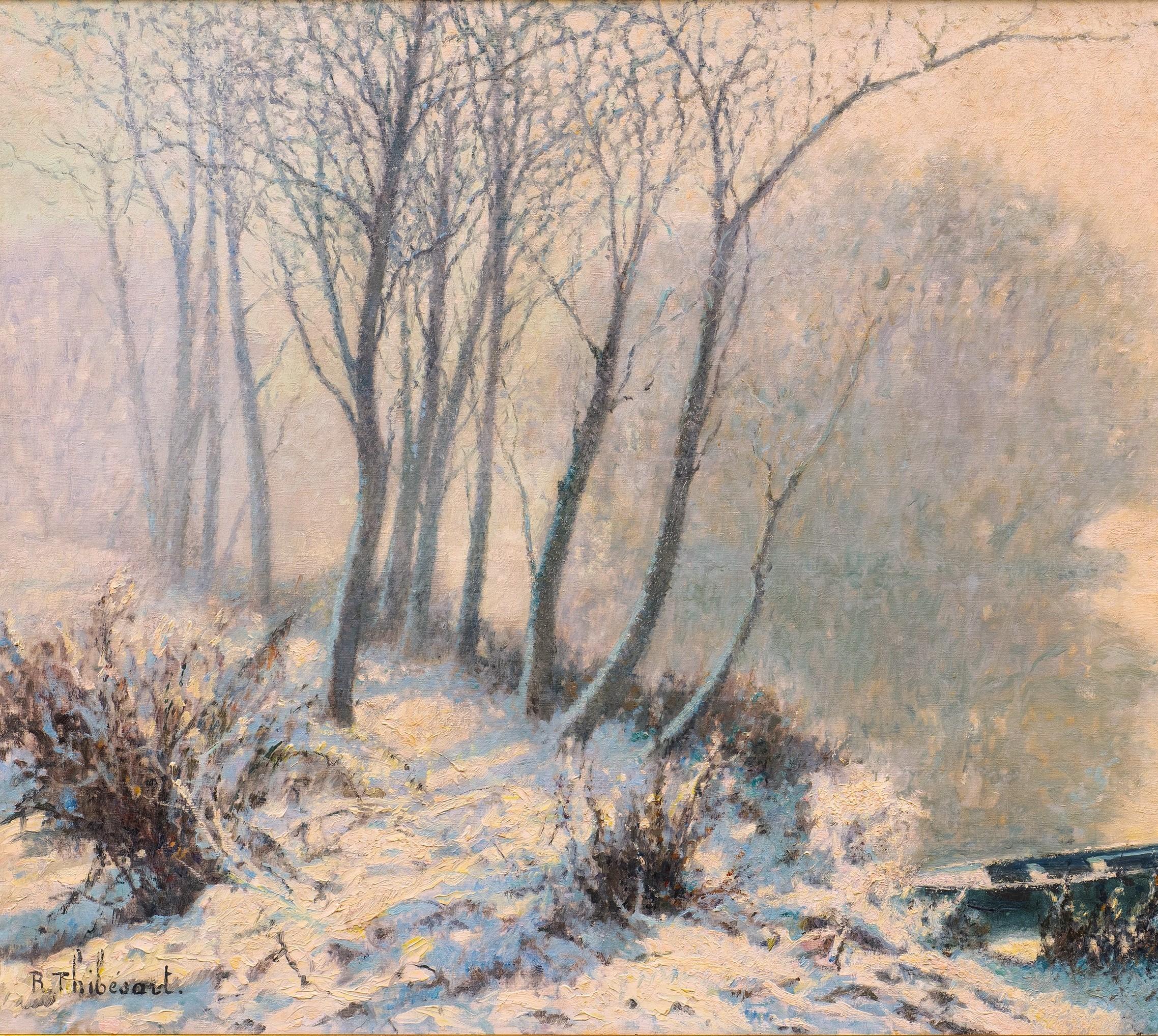Seine Under the Morning Snow „ Raymond Thibesart (Frankreich, 1874-1968) im Angebot 2