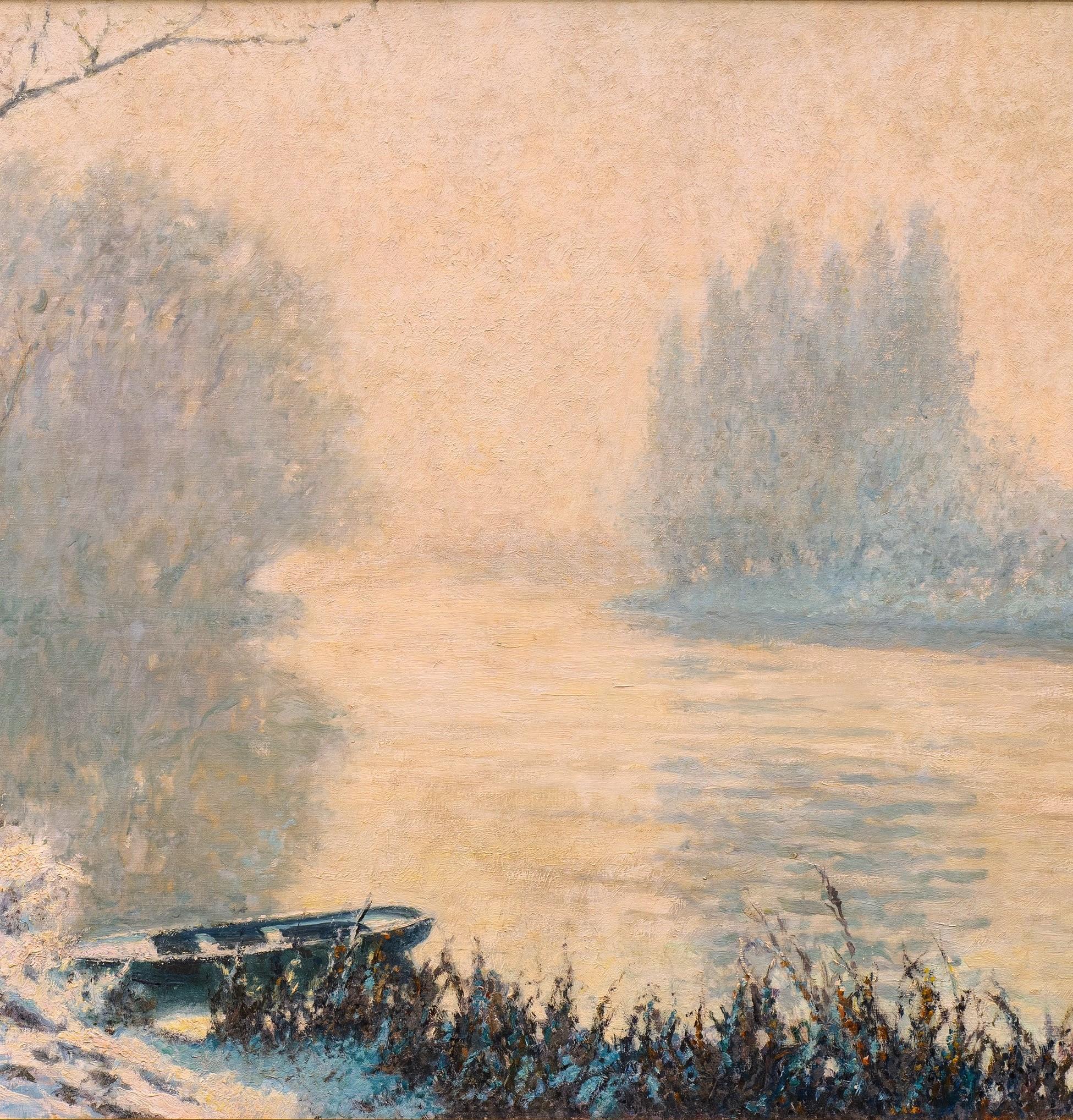 Seine Under the Morning Snow „ Raymond Thibesart (Frankreich, 1874-1968) im Angebot 5