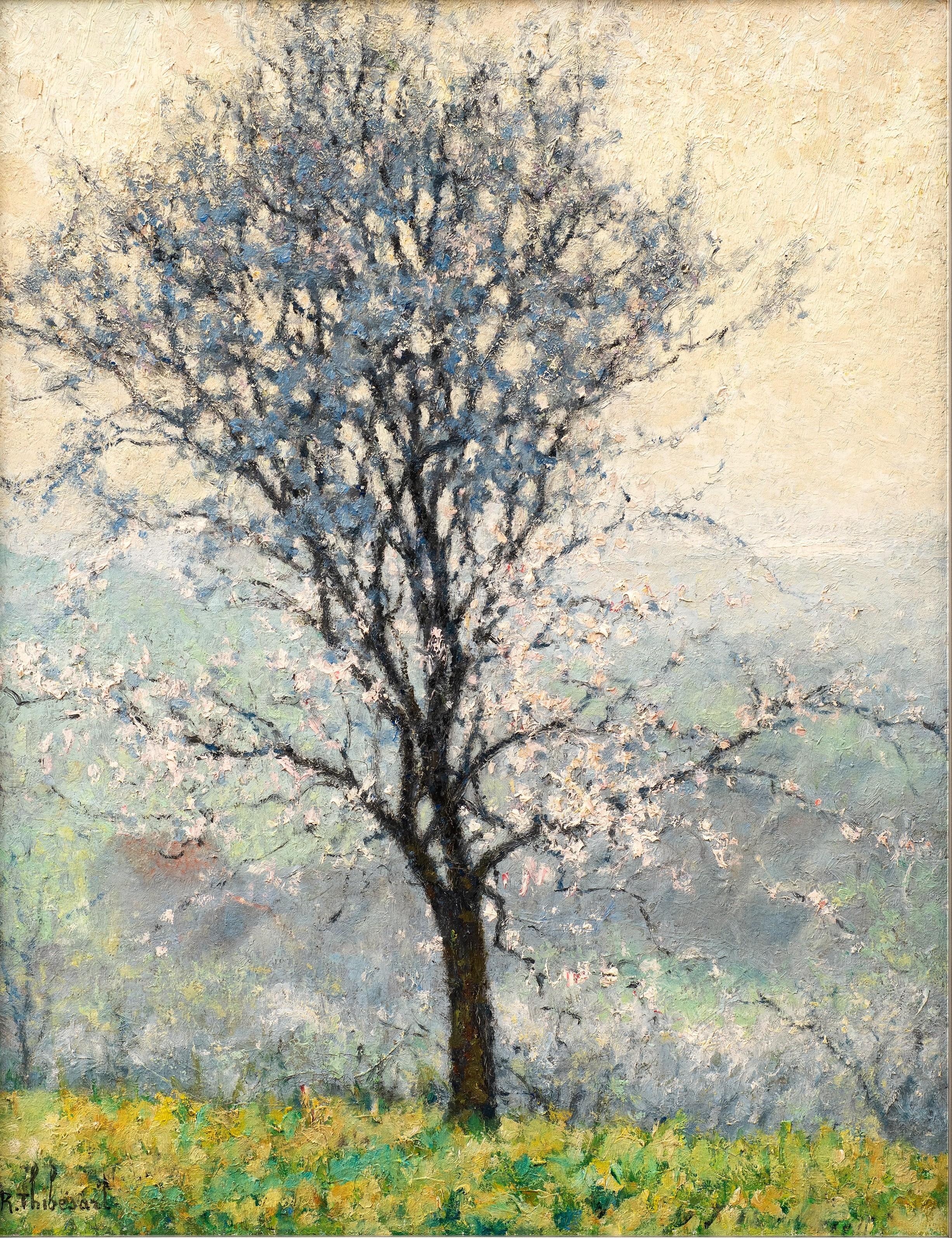 Springtime: Almond Tree in Bloom (Printemps:Amandier en Fleur) Raymond Thibesart For Sale 1
