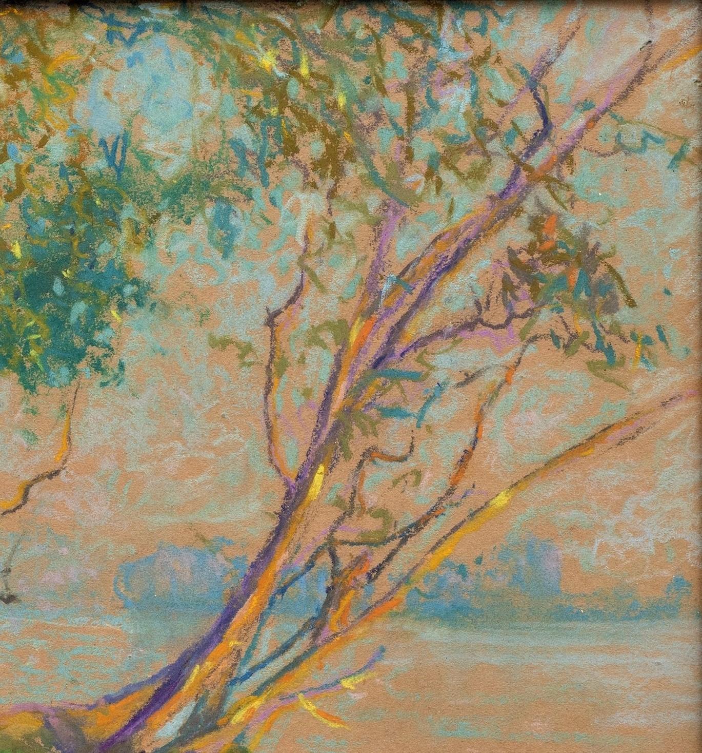 Un coucher de soleil sur la Seine (Coucher de Soleil sur la Seine) Raymond Thibesart, années 1920 en vente 3
