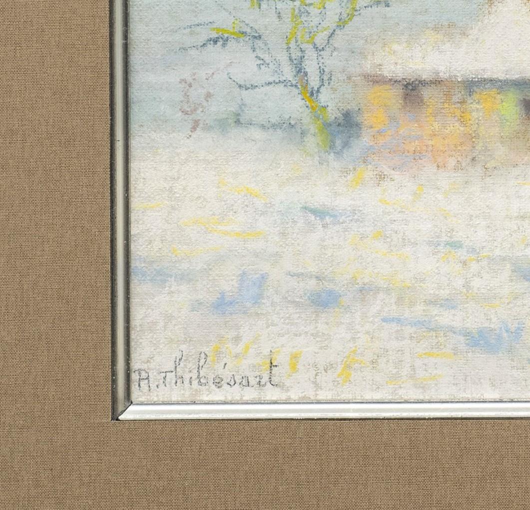 Tree and House Under the Snow (Arbre et Maison Sous la Neige) Raymond Thibesart. For Sale 5