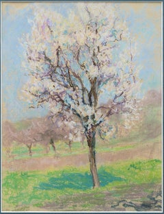 "Tree, " circa 1920 Raymond Thibesart (France, 1874-1968) Pastel on paper