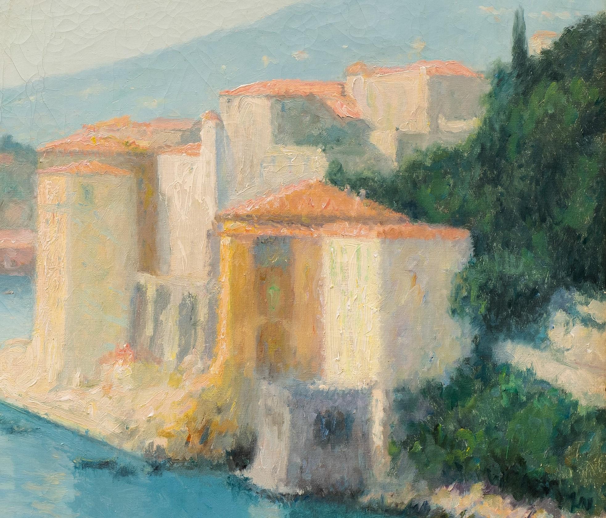 Ansicht von Villefranche-sur-Mer Raymond Thibesart Raymond Thibesart Raymond Thibesart (1874-1968) im Angebot 3